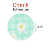 格紋雛菊野餐圖案布料韓國製造半碼 DTP